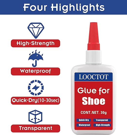 LOOCTOT 30g Shoe Glue, Boot Glue, Super Instant Glue - Image 4