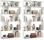 Giantex 5-Tier Bookshelves Set of 2, 10-Cube Geometric Bookcase by Giantex