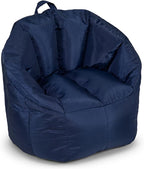 Big Joe Milano Bean Bag Chair for Kids, Durable Easy-Clean Navy Smartmax by BigJoe