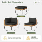 Aoxun 10 Piece Patio Furniture Set, 10 Seats Outdoor Sectional Sofas - Image 7