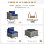 Aoxun Patio Furniture Sets, 10-Piece Outdoor Patio Furniture - Image 6