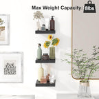 Fixwal Floating Shelves for Wall, 8 Inch Small Black Shelves Wall Mounted Shelf - Image 5