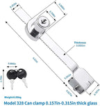 2Pcs Glass Cabinet Lock with Keys, Display Case Lock - Image 3