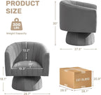 Swivel Accent Barrel Chair, Cute Comfy Small Round 360° Arm Chair. Velvet Sofa - Image 2