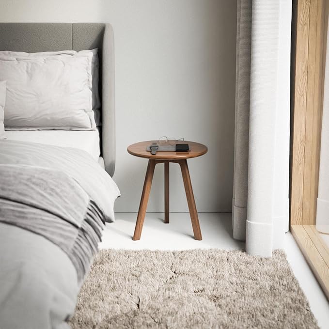Scandinavian Walnut End Table - Image 2