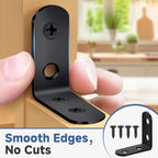 20PCS Black L Brackets, Stainless Steel Corner Brace - Image 4