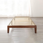 Mellow Naturalista Classic 12-Inch Solid Wood Platform Bed | Wooden Slats - Image 3