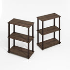 Furinno Turn-S-Tube Storage Shelves Set of 2, 3-Tier Book Shelf, Corner Shelf - Image 5