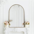 Antique Gold 24"x36" Arched Wall Mirror - Image 5