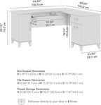 Bush Home 60-Inch L-Shaped Desk - Image 3