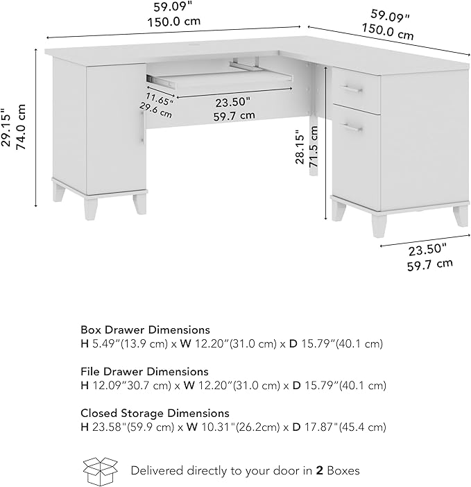 Bush Home 60-Inch L-Shaped Desk - Image 3