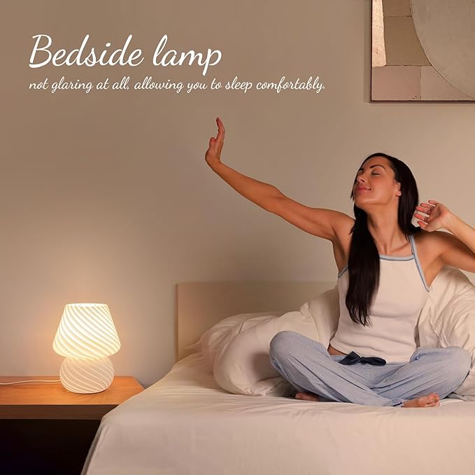 ONEWISH Mushroom Lamp-Small Bedside Table Lamp - Image 2