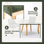 Upholstered Dining Chairs Set of 6, Modern Fabric Side Chairs - Image 6