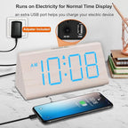 DreamSky Wooden Digital Alarm Clocks - Image 3