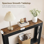 YATINEY Farmhouse Console Table, 39.4'' Small Narrow Entryway Table, Wood Couch - Image 6