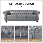 QHITTY 2 Piece Living Room Set, Sectional Chesterfield Sofa Chair Contemporary - Image 4