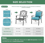 Summsun Faux Linen Outdoor Chair Cushions, Water Resistant Backrest and Deep - Image 7