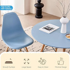5-Piece Round Dining Table Set, Small 31.5" Kitchen Table Chairs Set of 4 Space - Image 3