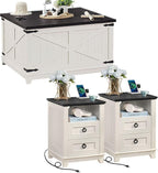 Farmhouse Coffee Table Set of 3, Furniture Set by Joaxswe