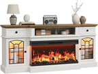 QUW 70" Farmhouse Fireplace TV Stand by QUW