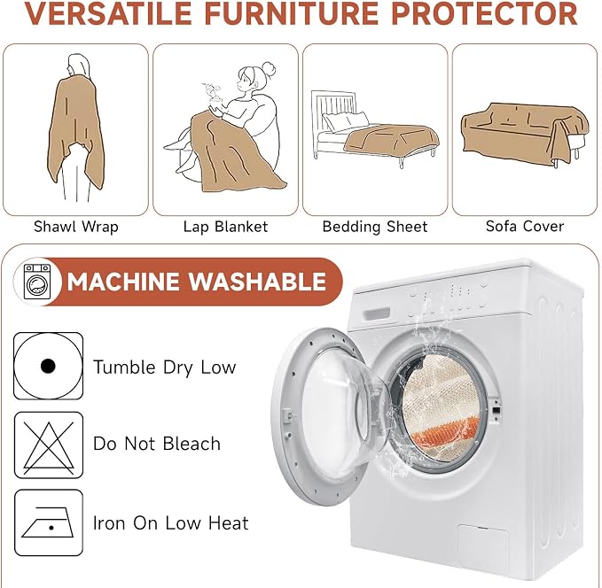 VClife Couch Cover for Sofa Washable Plush Sofa Cover Slipcover - Image 6