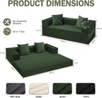 COMAX Queen Size Boneless Couch, 4 in 1 Convertible Sleeper Sofa Corduroy Couch - Image 2