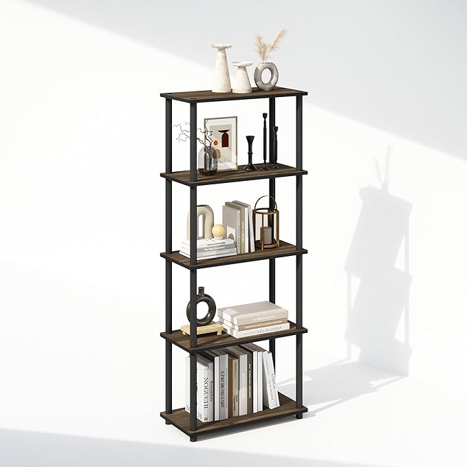 Furinno Turn-N-Tube Book Shelf, 5-Tier Bookshelf, Bookcase by Furinno-FitsYourSpaceFitsYourBudget