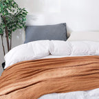 BOURINA Almond Throw Blanket 50 x90 Inches Throw Textured Solid Soft Sofa Throw - Image 6
