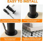 4 Pcs Adjustable Height Furniture Support Legs 10-17 inch, Metal Adjustable - Image 7