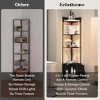 5-Tier Display Cabinet, RGBWIC LED Light, Remote & APP Control, Adjustable - Image 7