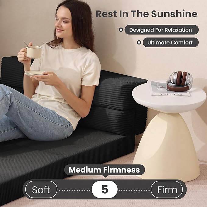 JUIKURY Folding Sofa Bed, Convertible Sleeper Chair - Image 4
