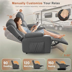 RV Loveseat Recliner Sofa, Massage Wall Hugger Recliners Couch - Image 8