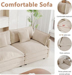 mikibama Modular Sectional Sofa, 111.5 Inch U Shaped Couch Set - Image 3