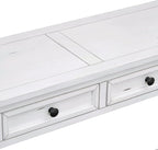 LKTART White Console Table, Solid Wood Sofa Table - Image 9