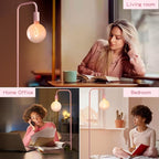 ONEWISH Pink Floor Lamp for Bedroom, Cute Standing Lamp - Image 5