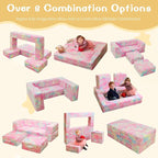 Cvortll Modular Kids and Toddler Play Couch, Convertible Folding Sofa, 3-in-1 - Image 6