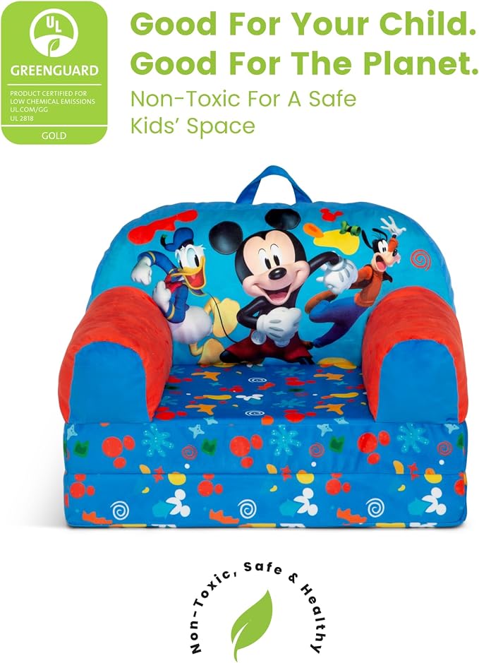 Delta Children - Mickey Mouse Cozee Buddy Flip-Out Kids Chair - Image 7