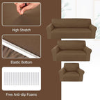 Peryiter 3 Pcs Couch and Loveseat Covers Set Sofa Cover - Image 4