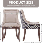 Modern Dining Chairs Set of 2, High Back Dining Chairs Side Chairs - Image 3