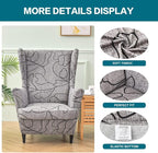 KRFOONN Wingback Chair Covers Slipcovers 2 Piece Stretch Wing Chair Covers - Image 3