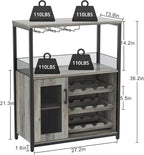 Takywep Wine Bar Cabinet, Coffee Bar Cabinet - Image 3
