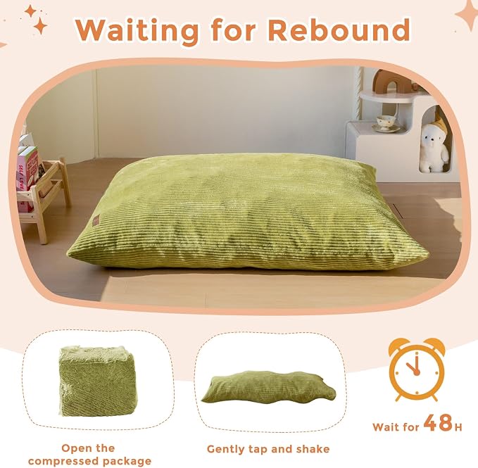 MAXYOYO 3 in 1 Kids Bean Bag Chair Bed, Convertible Chair Folds from Bean Bag - Image 9