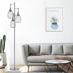 Nintiue Dimmable Floor Lamp, 3 x 800LM LED Edison Bulbs Included, Industrial - Image 5