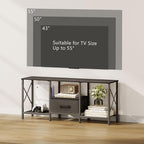 JARHETUN TV Stand with Fabric Drawer, Entertainment Center - Image 7
