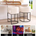 ClinQ 26" H Counter Height Bar Stools Set of 4, Modern Barrel Counter Stools - Image 4
