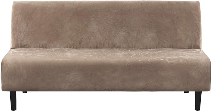 H.VERSAILTEX Real Velvet Futon Cover Armless Sofa Covers Sofa Bed Covers by HVERSAILTEX