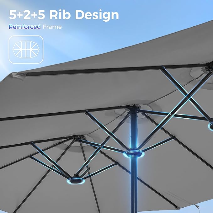 SUPERJARE 13FT Outdoor Patio Umbrella - Image 7