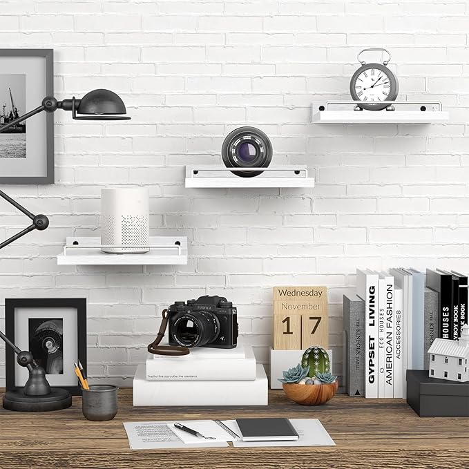 RYOFOBETTO Small Floating Shelf, 6 X 9 Inches Farmhouse Wall Shelves - Image 4