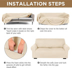 Peryiter 3 Pcs Couch and Loveseat Covers Set Sofa Cover - Image 3