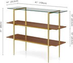 LumFurn Glass Console Table for Living Room, Foyer & Entrance, H41 x W14 x - Image 2